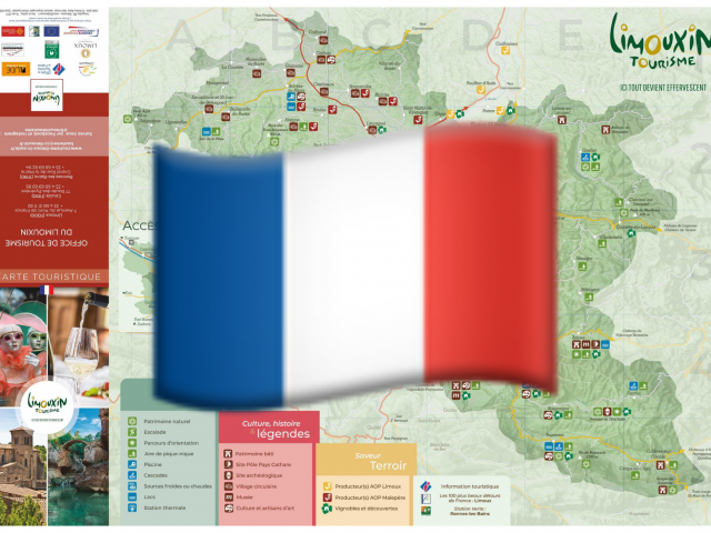 Carte touristique en français