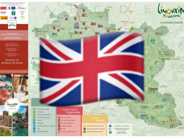 Carte touristique en anglais